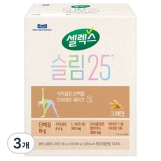 셀렉스 슬림25 그레인 다이어트쉐이크, 360g, 3개