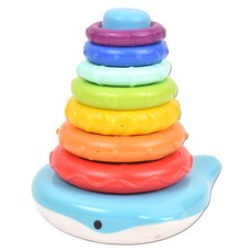 鯨魚不倒翁套圈, 1個, 藍色