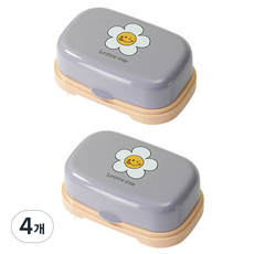 THE ZAKKA 彩色微笑肥皂盒 隨機出貨, 紫色, 4個