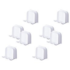 Living Home Detail無打孔簡約漱口杯架 GE-16, 白色, 8個