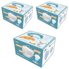 ataraxis 興安 三麗鷗幼童3D鋼印醫療口罩 大耳狗甜筒款, 顏色隨機, 50片, 3盒