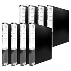 희망사무포인트 리클 클리어 파일 40매, 검정, 8개