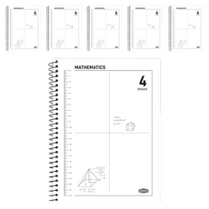 PINKFOOT 3000 四分割數學練習本, 白色, 6個