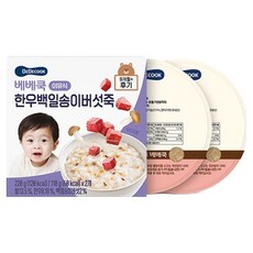 베베쿡 후기 한우백일송이버섯죽 실온이유식 2p, 1개, 220g, 혼합맛(한우/송이버섯)