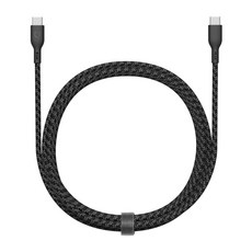 RHINOSHIELD 犀牛盾 USB-C-USB-C for 編織傳輸充電線, 1m, 黑色, 1條