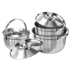 milomix 美樂美事 316 3入調理鍋 16 + 19 + 22cm, 1入, 不鏽鋼, 16 公分調理鍋 + 19 公分調理鍋 + 22 公分調理鍋 + 3個鍋蓋
