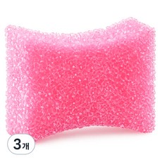 Ahtty home Lovey Lovey 磨砂菜瓜布 粉紅色, 3個, 1入