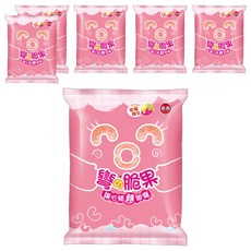 乖乖 玉米脆果 彎的脆果 草莓煉乳, 非油炸, 不含防腐劑, 非基因改造玉米, 40g, 6包