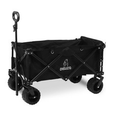 CHICLETO 頂級開放式露營推車, 1個, 黑色