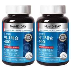 뉴트리디데이 프리미엄 마그네슘 400, 90정, 2개