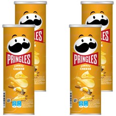 PRINGLES 品客 洋芋片 香濃起司口味，一口接一口，美味無法擋, 102g, 4罐