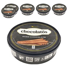 chocolatos 芝莉 迷你捲心酥 黑巧克力 罐裝, 190g, 6罐