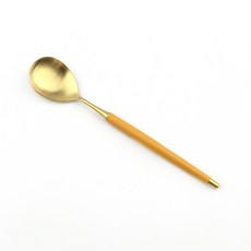 보겐 르비앙 골드 커트러리 숟가락, 머스타드, 1개, 단품