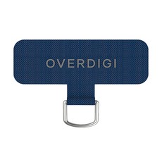 OVERDIGI 手機殻掛繩片-尼龍單環 適用於市面上全包式硬質背板手機殼, 藍色, 1個