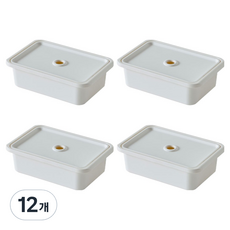 Brida 韓國製造彩色多用途整理收納箱, 奶油色, 12個