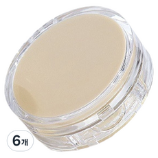 셀비아 DIY 원형 에어쿠션 비비 파운데이션 케이스, 6개, 투명