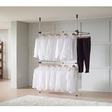 DECOSIN 頂天立地雙層衣架, 黑色