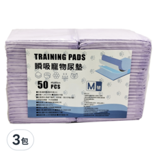 亨嘉紙業 瞬吸寵物尿墊, M(60 x 45cm), 50片, 3包