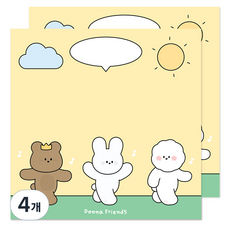 DONNAANDFRIENDS MBTI便條紙, E 玩樂最開心, 100入, 4個