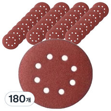 올커버 8홀 연마용 원형 벨크로 사포 1000방, 180개