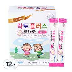 JW중외제약 락토플러스 생 유산균 키즈, 100g, 12개