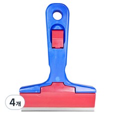 World Clean 一鍵式刮刀 藍色+刀片1入, 4個