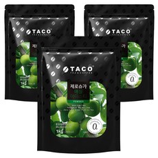 TACO 零糖梅子冰茶粉, 1kg, 1入, 3個