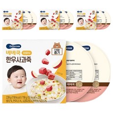 베베쿡 중기 한우사과죽 실온이유식 2p, 4개, 220g, 혼합맛(한우/사과)