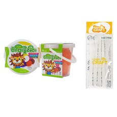 하비클레이 500g x 2p + 점토 도구 5종 세트, 주황(클레이), 1개