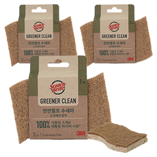 3M Scotch-Brite 百利 Greener Clean 天然紙漿菜瓜布 防刮傷用, 3個, 2入