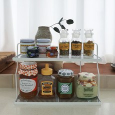 Mongmung 調味罐收納架 壁掛兩用 廚房層架, 單一顏色, 1個