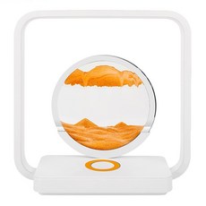 ibits 3D流沙畫檯燈 AX-213 黃色 觸摸調光 玻璃流沙畫 臥室檯燈, 1個