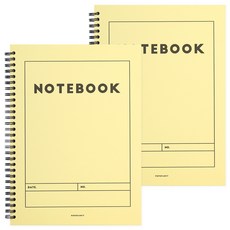 POPO FANCY 精裝重點彩色筆記本, 黃色, 2個