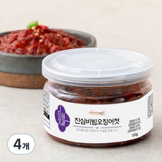 진심젓갈 비빔오징어젓, 150g, 4개