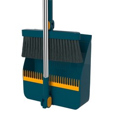 KOKA 不卡塵齒梳畚箕+掃把 綠色, 1套