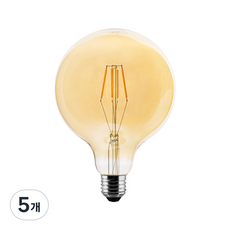 예도 LED 에디슨 볼구 3W G125, 전구색, 5개