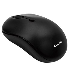 DIKE Mellow DPI 可調式無線滑鼠 高性能光學引擎 USB接收器, DMW121, Black