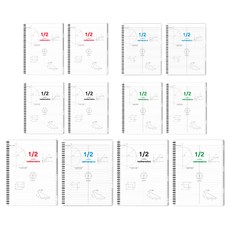 Withna 雙欄 PP 數學筆記本 4入組, 隨機出貨, 3套