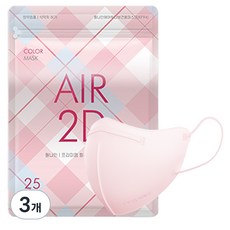 필나인 라이트 보건용 마스크 중형 KF94, 25개입, 3개, 코랄핑크