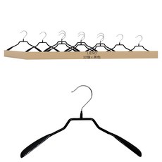 LIENO 防滑衣架 約37.5cm, 黑色, 10個