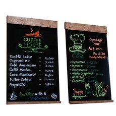 GGUN'S 壁掛式菜單板 胡桃木色 NO111 2入 + 畫框掛勾組, 木頭