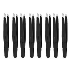 ELOVE 粉彩眉毛鑷子 美容鑷子 拔毛夾, 8個, 黑色