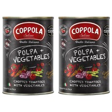 COPPOLA 柯波拉 天然無鹽 綜合蔬菜切丁番茄基底醬, 400g, 2罐