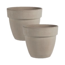Garden in the City 義大利陶盆 Vaso Palladio 火山系列 摩卡色 2入, 單色, 2個