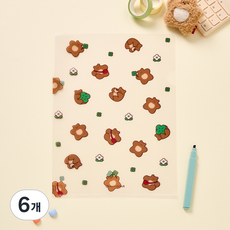 BUTTERSHOP Modern House L型資料夾, 6個, 幸運奶油熊圖案 透明款