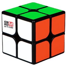 QI YI TOYS 2x2 模因魔術方塊 M, 黑底, 1個