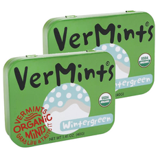 VERMINTS 美國有機薄荷糖 有機認證 純素友好 天然成分 環保包裝, 40g, 2個