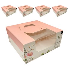 Pimex 蛋糕盒 6吋 粉紅花園 Set 5, 5個