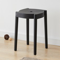 던홈 회오리 심플 체어, 블랙, 1개