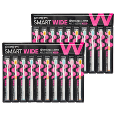 유한덴탈케어 스마트와이드 칫솔 초극세모, 10개입, 2개